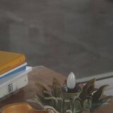 Mid-20th century ceramic sun wall lamp or decorative wall sculpture, 1960s.