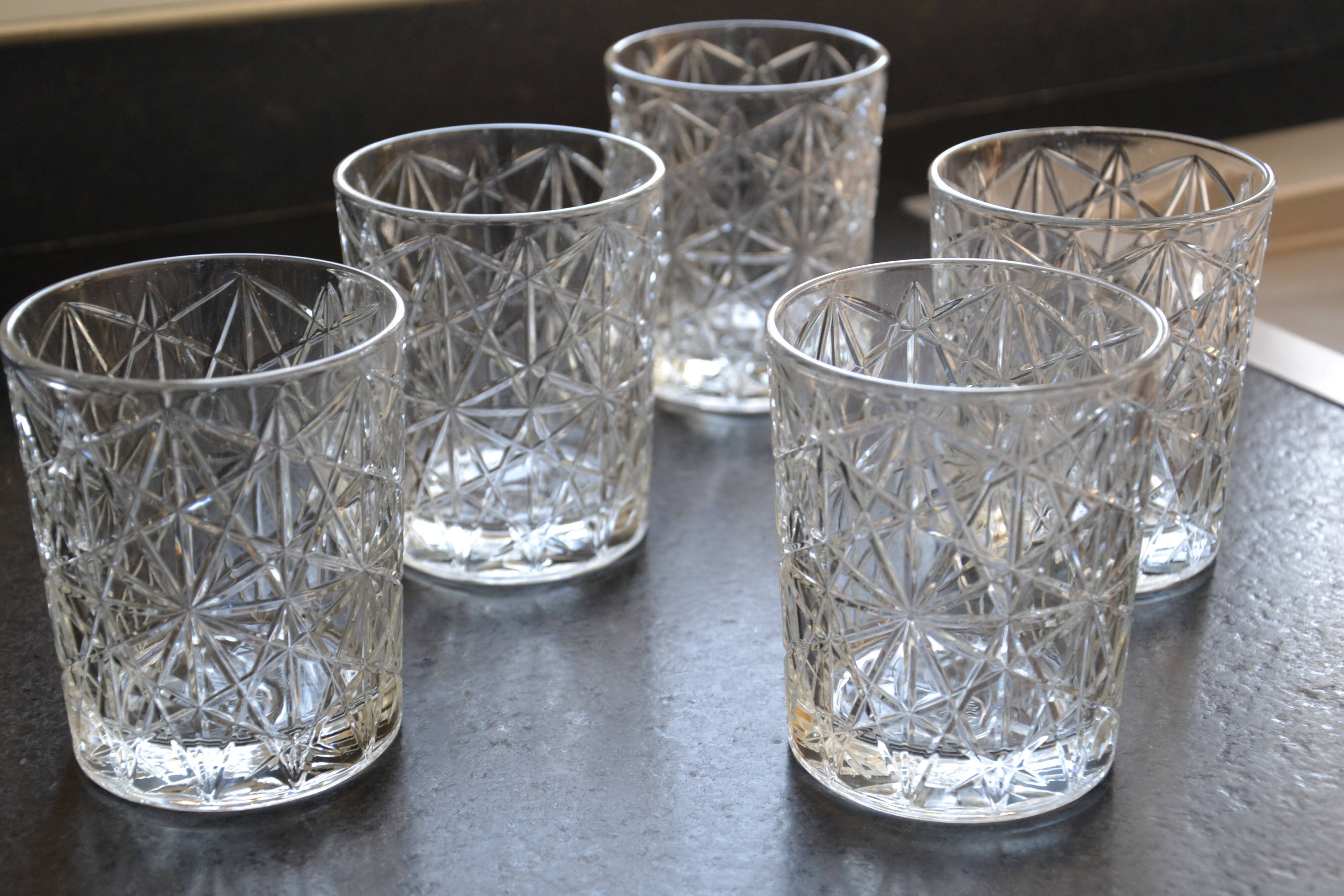 5 Rocco Bormioli whiskey glasses