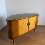 Meuble bar vintage à plateau tournant – l’esprit cocktail des années 50