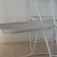 Set of 3 vintage white lacquered metal folding chairs Talin (Italy 70s)
