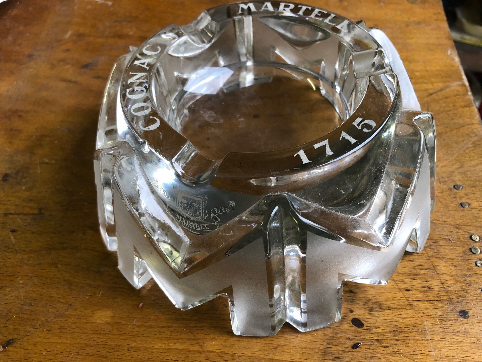 P. Camin vintage ashtray advertising cognac martell press