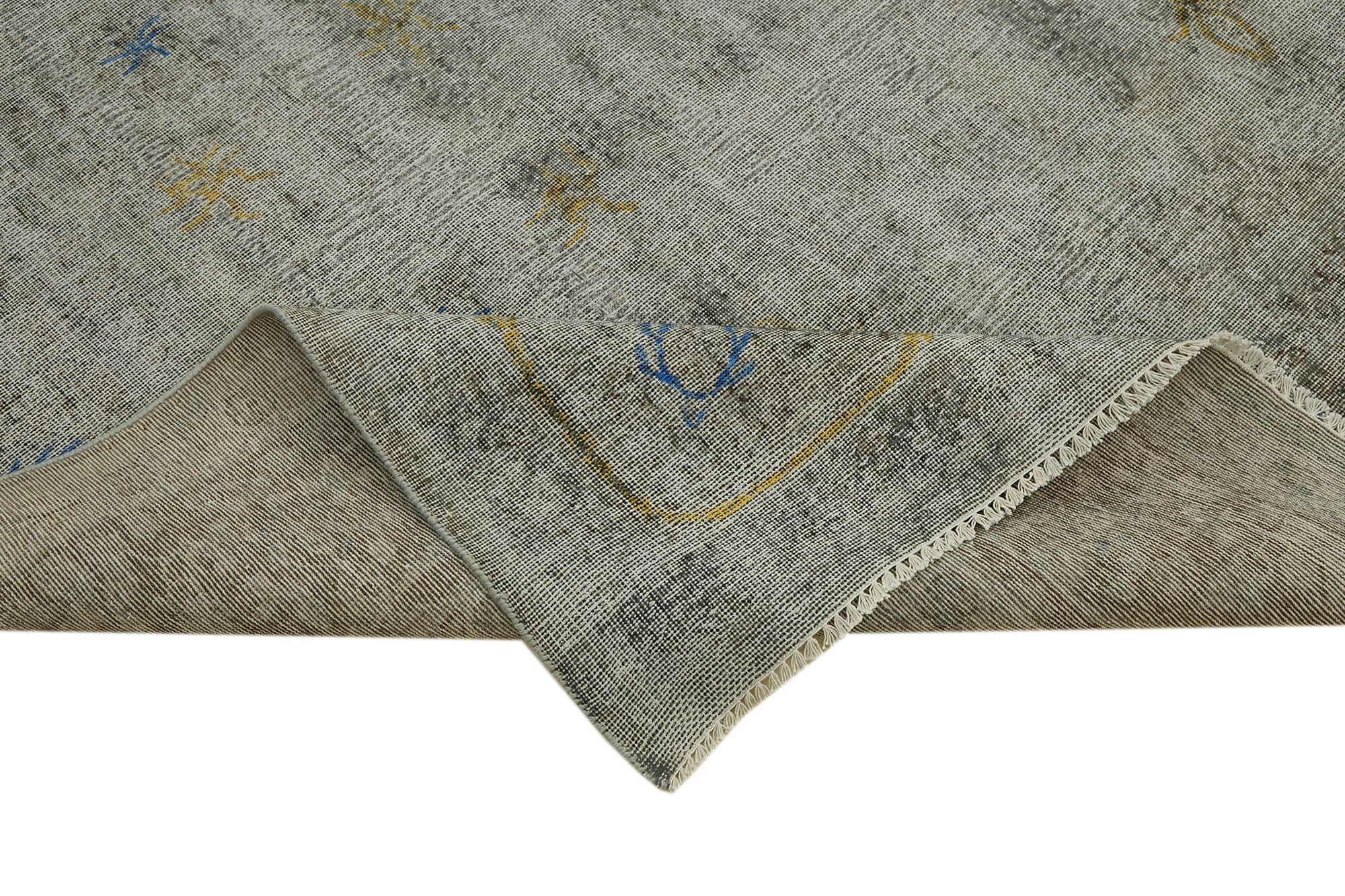 Handmade oriental 1980s 268 cm x 365 cm grey wool carpet