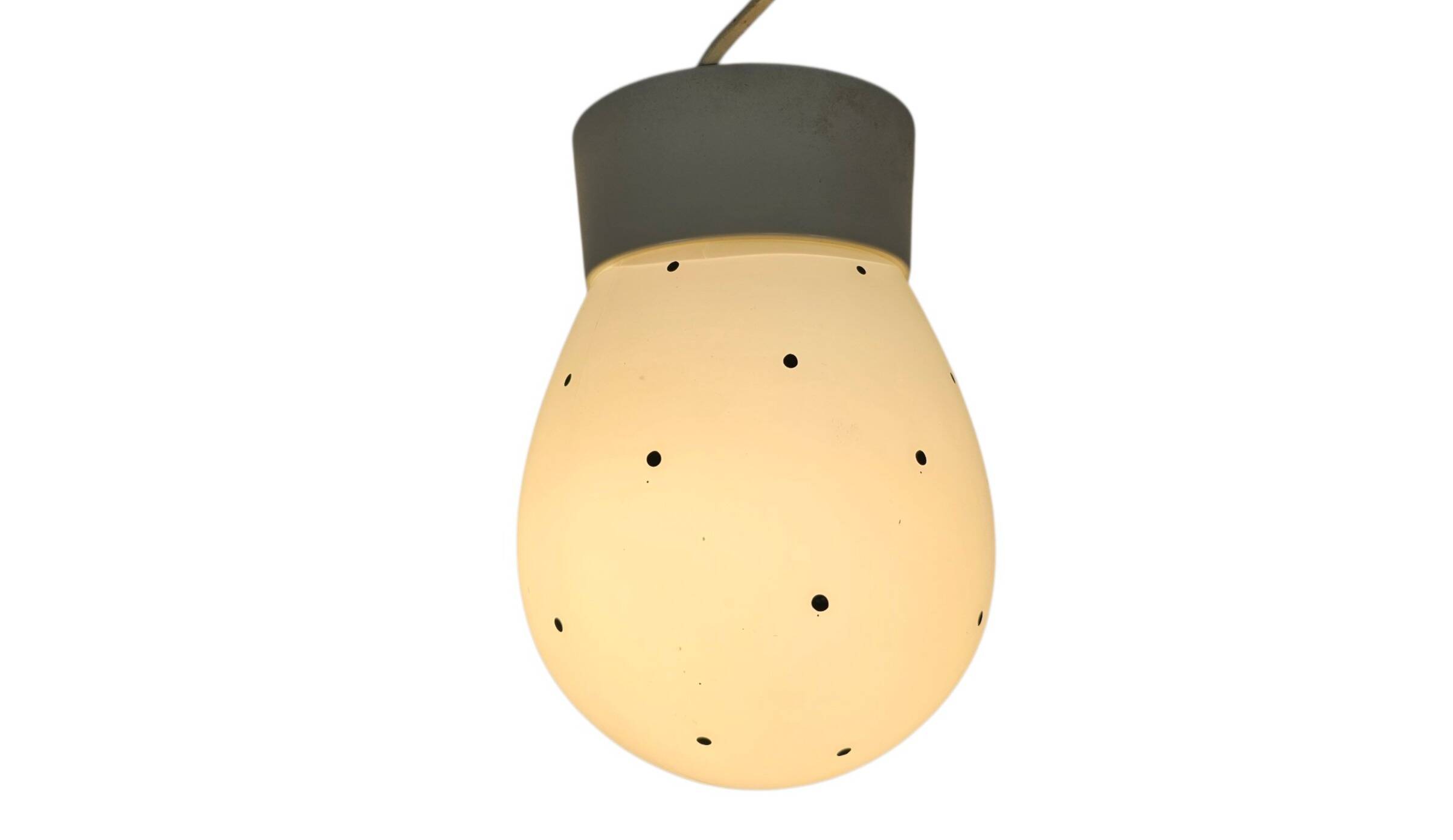 Philips - Flush Mount - Ceiling Light - Dot Pattern - Opaline - 1950s