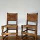 Paire de chaises paillées vintage
