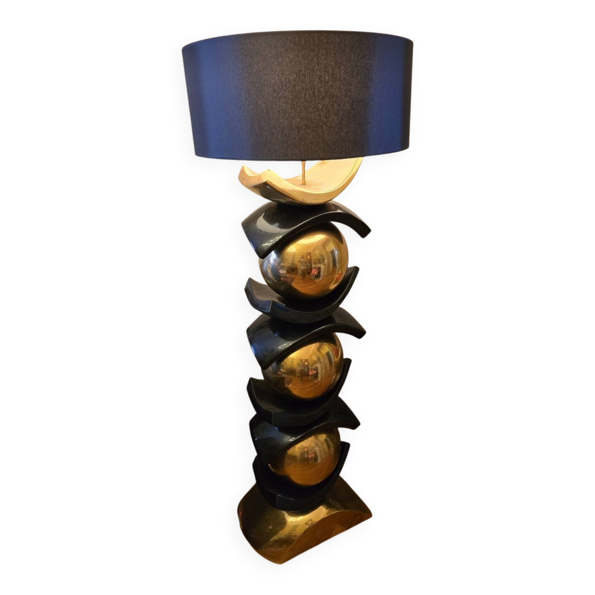 François Chatain – Grand sculptural floor lamp 1.7m “Spheres & Arcs”