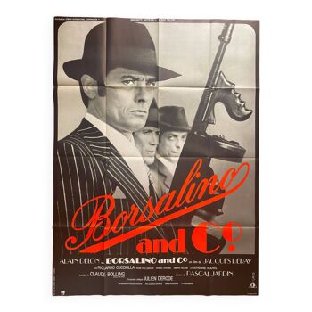 Affiche cinéma originale "Borsalino and Co." Alain Delon 120x160cm 1976