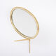Miroir de Table Ovale Mid-Century Moderne en Laiton par Vereinigte Werkstätten