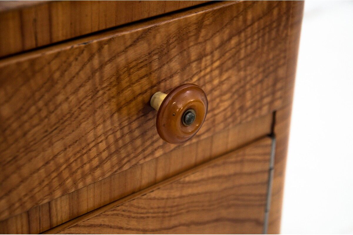 Pair of art deco bedside tables, Poland, 1950s