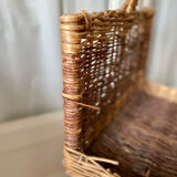 Rattan wicker log basket magazine holder