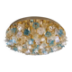 Decorative Gold Murano Glass Flush Mount with Floral Motif by Simoeng