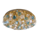 Decorative Gold Murano Glass Flush Mount with Floral Motif by Simoeng