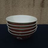 5 soup bowls in chinese earthenware diam 16.5 cm
