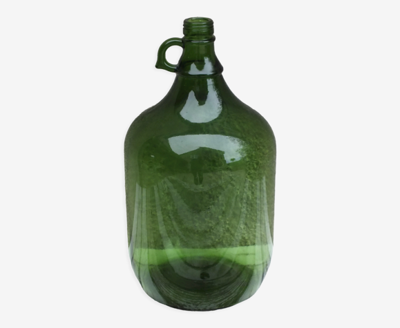 Ancienne bouteille verte, bonbonne en verre 5L