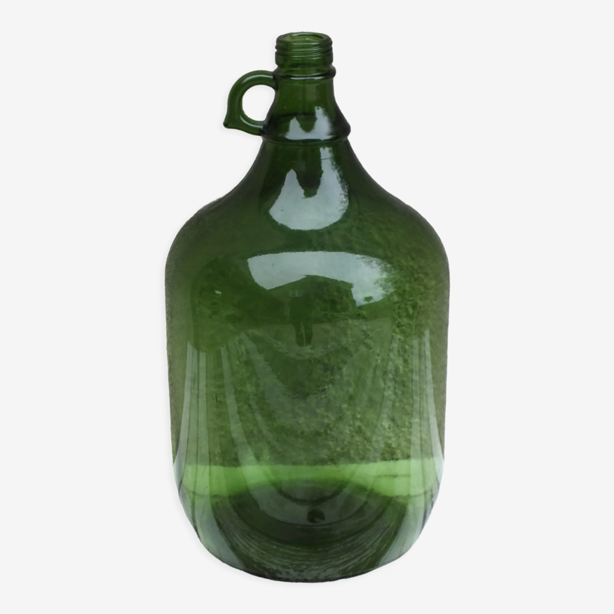 Ancienne bouteille verte, bonbonne en verre 5L | Selency