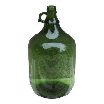 Ancienne bouteille verte, bonbonne en verre 5L