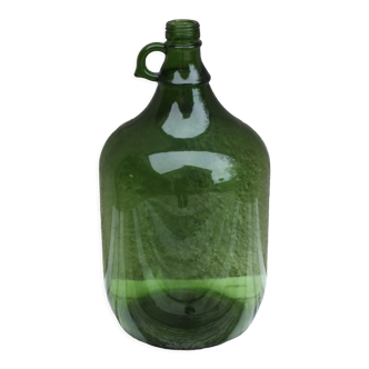 Old green glass bottle 5L
