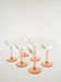 Set of 6 stemmed cocktail glasses, Rose, Made in France, 1970