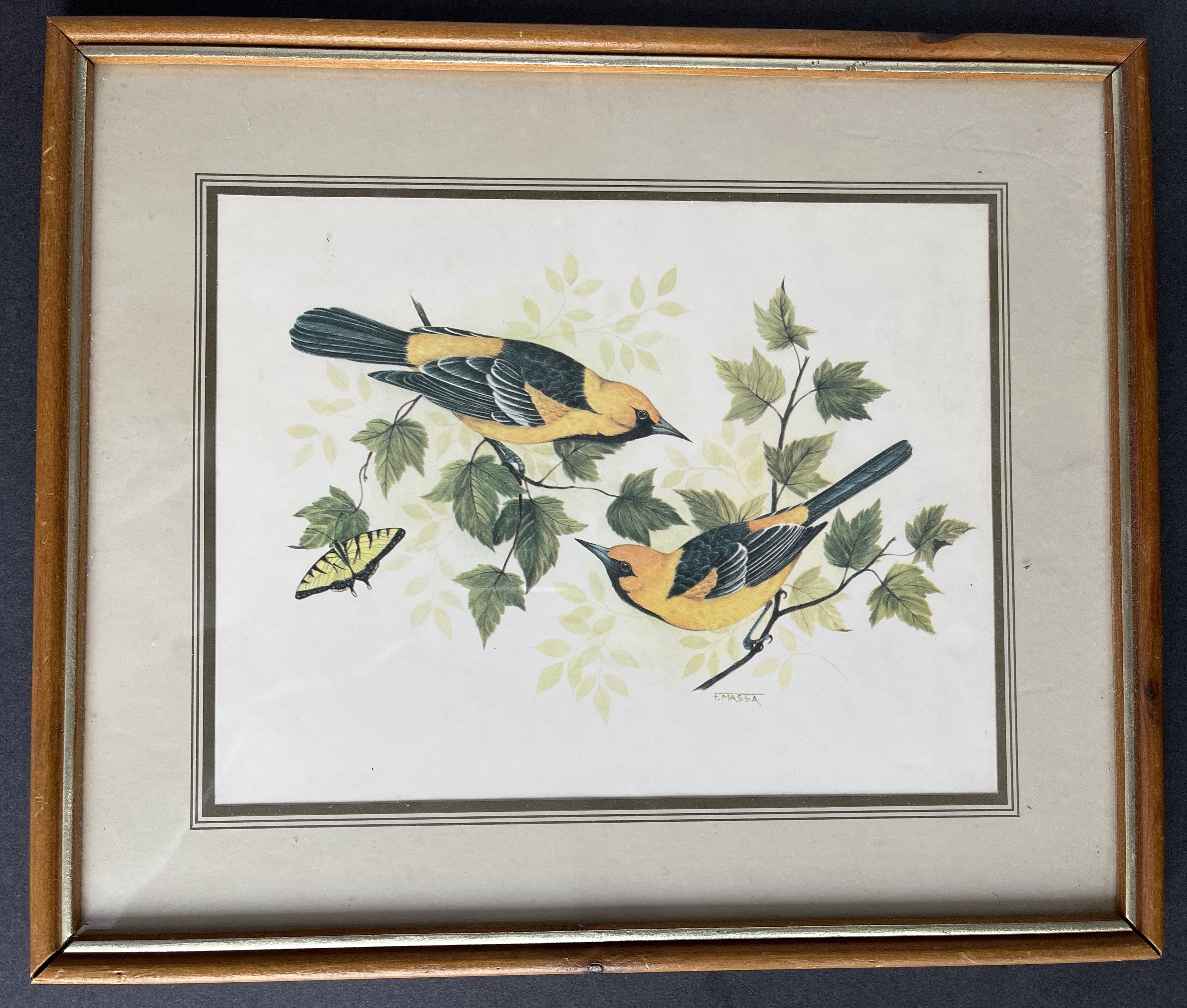 Table: Antique engraving by F Massa