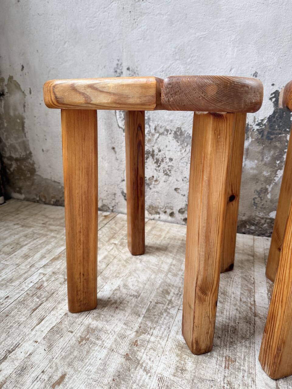 Set of 6 Olof Ottelin stools, Finland 1950.