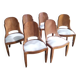 set of 6 Art Deco chairs from the 1940s