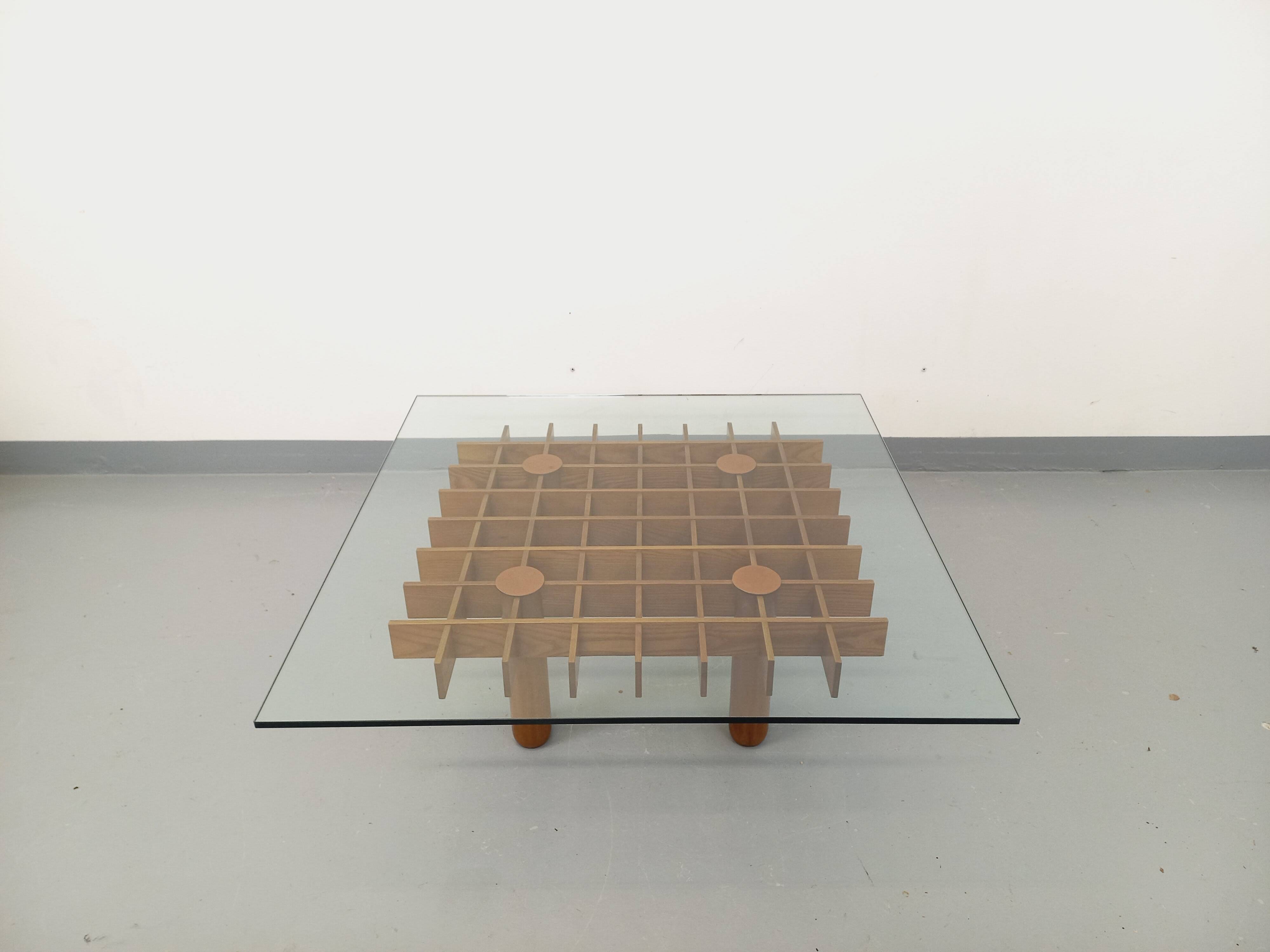 Vintage Italian square coffee table Kyoto by Gianfranco Frattini for Knoll