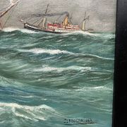 "Seascape". Oil on canvas.