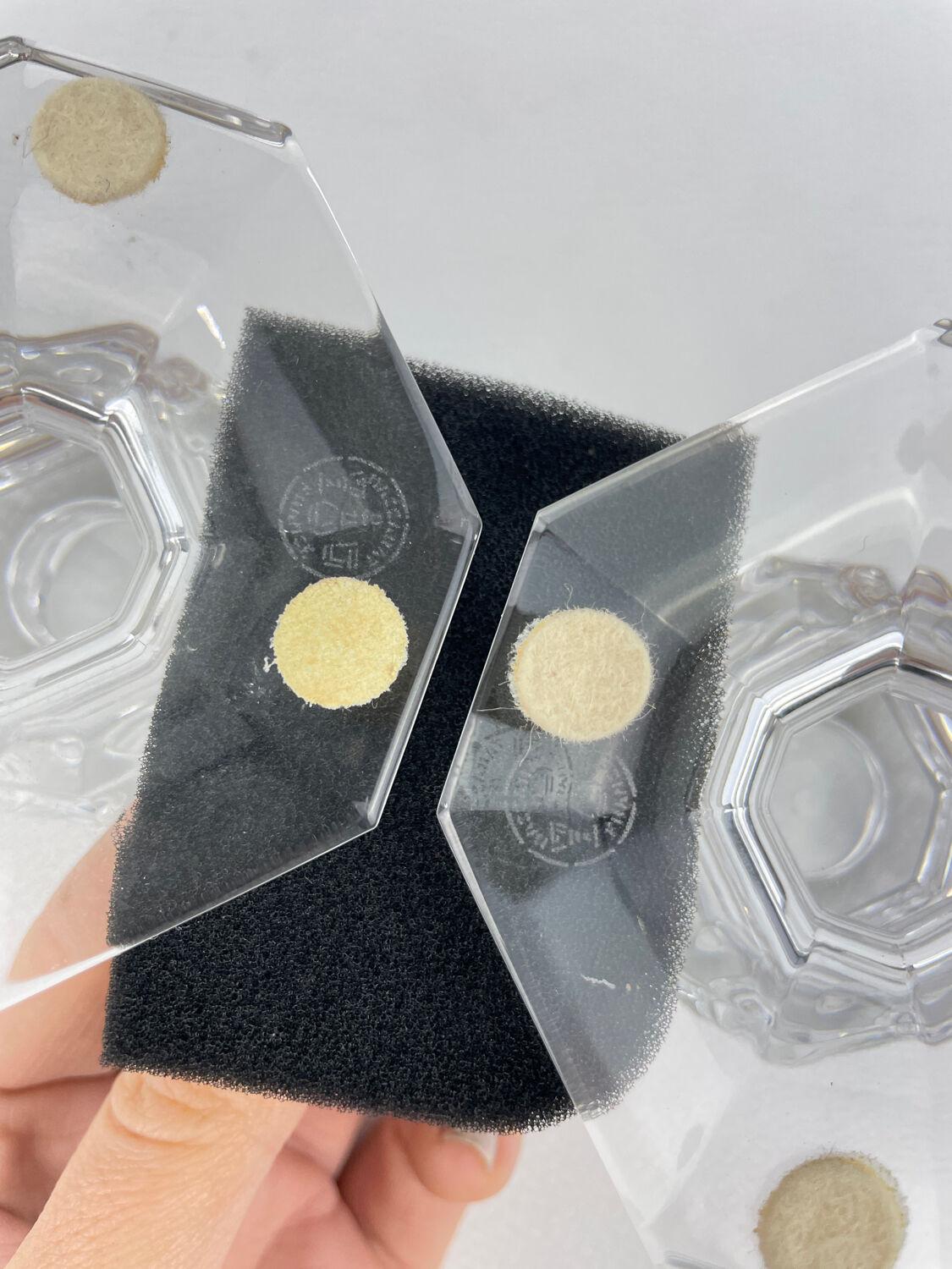 Baccarat table candlesticks Harcourt model crystal