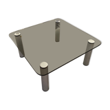 Square smoked glass coffee table