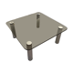 Square smoked glass coffee table