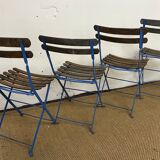 Set of 4 folding chairs guinguette