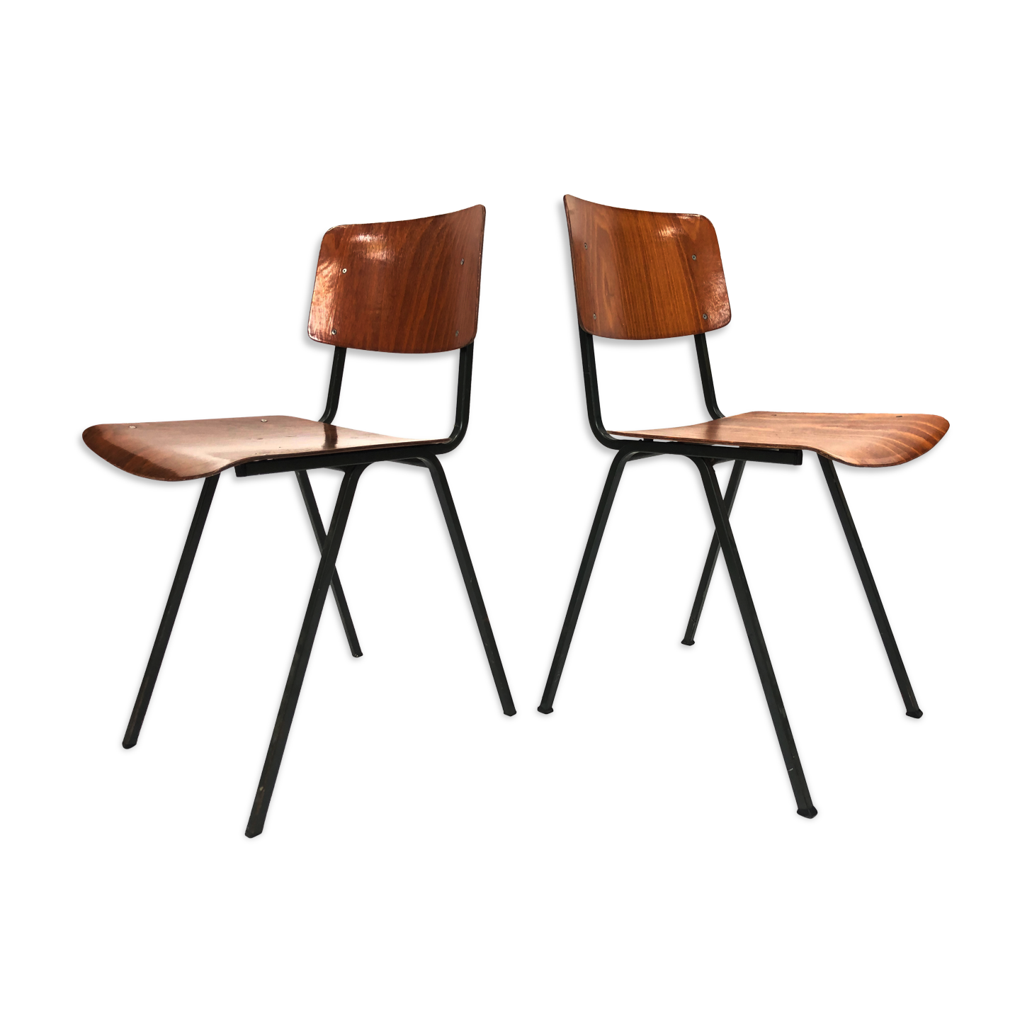 Marko Holland vintage school chairs lot of 2,1970 Netherlands