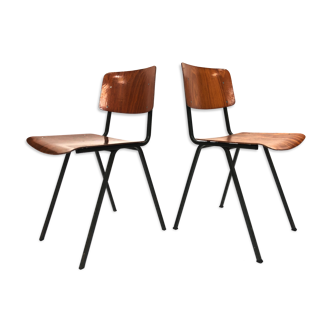 Marko Holland vintage school chairs lot of 2,1970 Netherlands