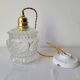 Vintage molded glass pendant light