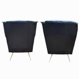 Set of 2 black Erton armchairs