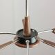Mid-Century Modern Italian Chrome and Opaline Chandelier