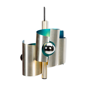 Turquoise Space Age Spirelli pendant lamp