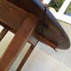 Table ronde à 2 rabats en bois vintage