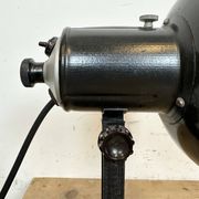 Vintage black enamel table photo lamp, 1950s