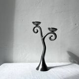 Aluminium candlestick / candelabrum, spiral design