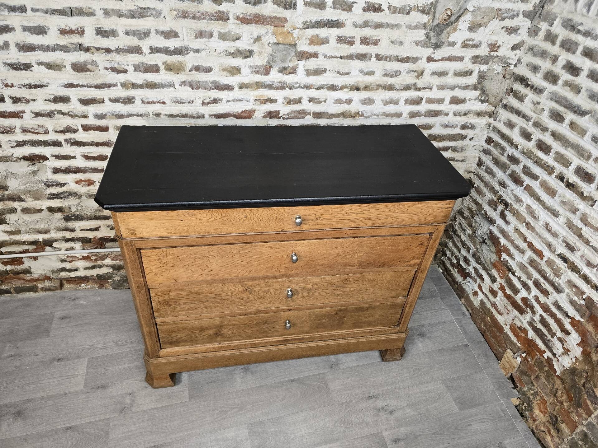 19th-century oak commode