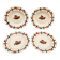 4 deep plates Badonviller Art Deco design in black and orange – 1930s