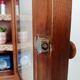 Old bathroom cabinet from the 40s in solid oak
