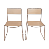 Pair of chairs chrome and scoubidou
