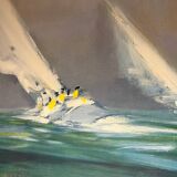 Table of sailboats – according to Doutreleau – framed