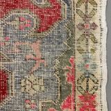 Vintage turkish oushak rug 225x130 cm shabby carpet ushak region medium