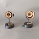 Pair of adjustable spotlight Maureva in gilded brass, Italian design 1980.