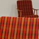 Paire de fauteuils ( TON)  Thonet par Antonin Suman , motif orange