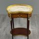 Louis XVI style gueridon in mahogany and gilded bronze, 20th century