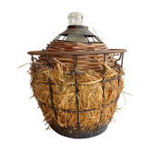 Jeanne lady in her metal basket and straw