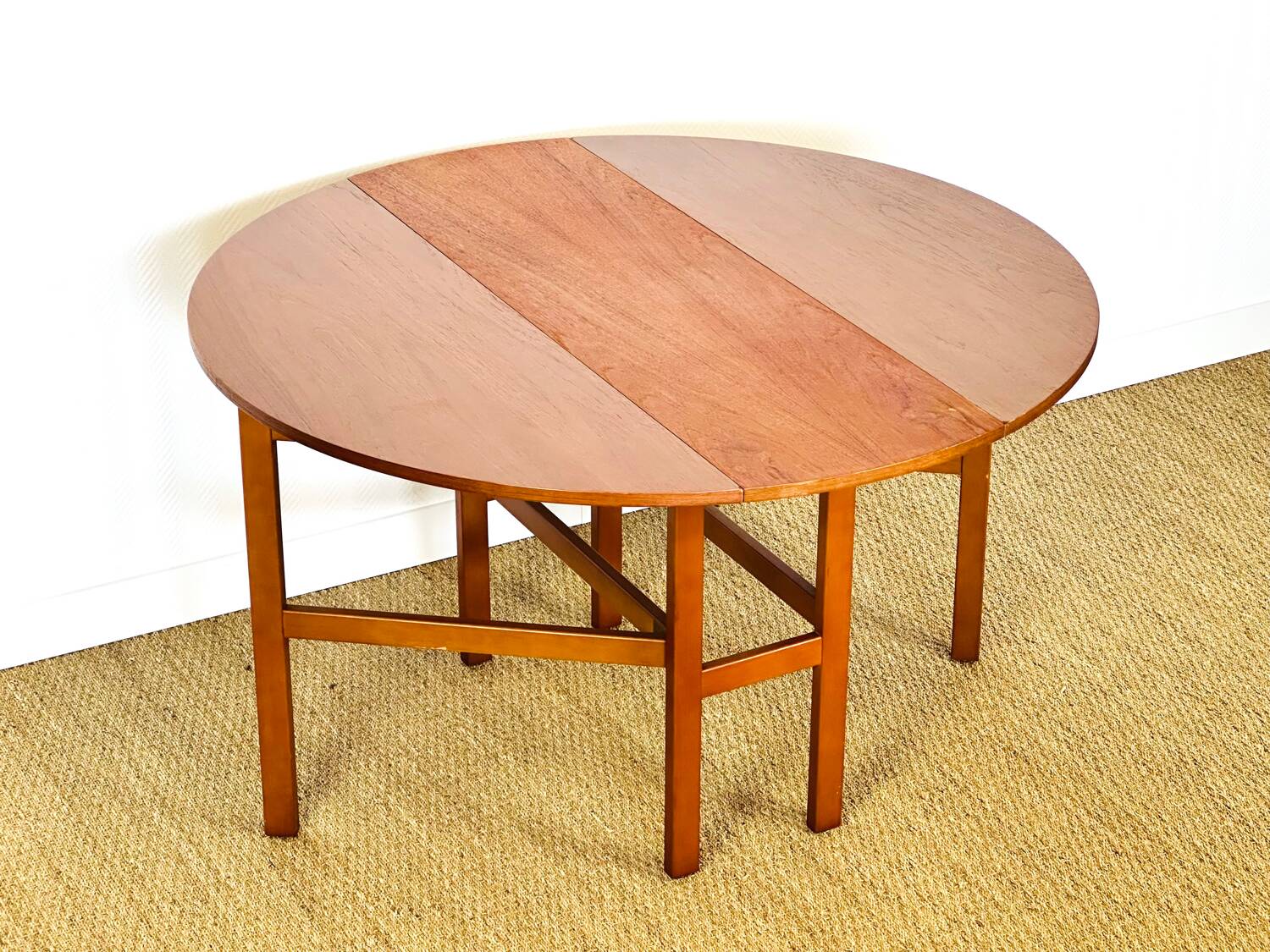 Scandinavian teak folding dining table